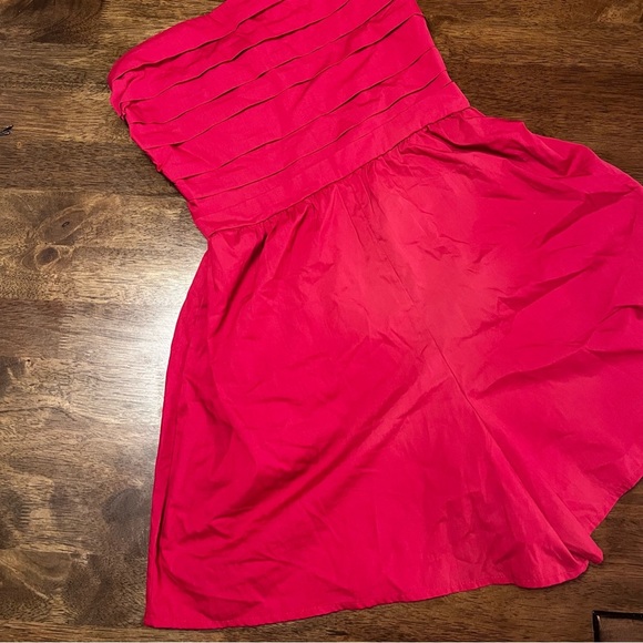 NWT Abercrombie & Fitch Emerson Ruched Strapless Romper Pink Size Small Tall - Picture 16 of 16